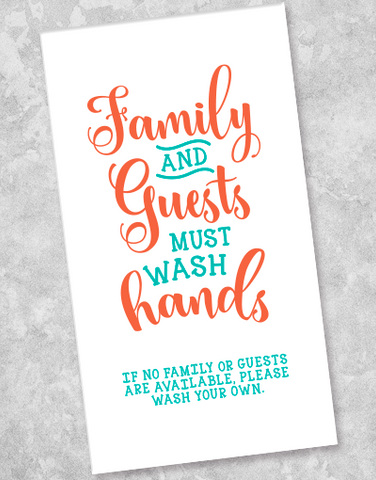 Must Wash Hands Guest Towel Napkins (36 Count)