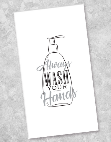 Always Wash Your Hands Guest Towel Napkins (36 Count)