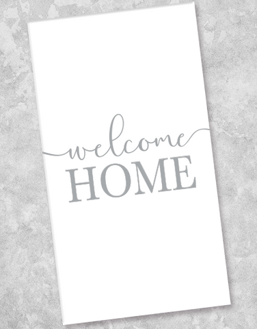 Welcome Home Silver Guest Towel Napkins (36 Count)