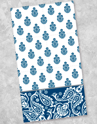 Paisley Perfect Navy Guest Towel Napkins (36 Count)