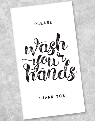 Please Wash Your Hands Guest Towel Napkins (36 Count)