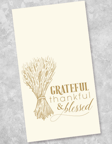 Grateful Wheat Guest Towel Napkins (40 Count)