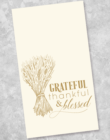 Grateful Wheat Guest Towel Napkins (40 Count)