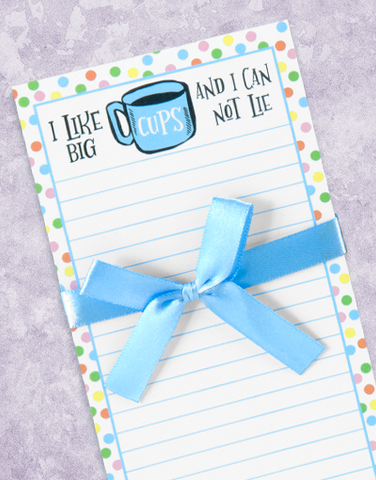 I Like Big Cups Shopping List Pads