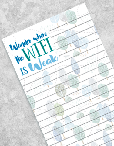 Weak WiFi Shopping List Pads