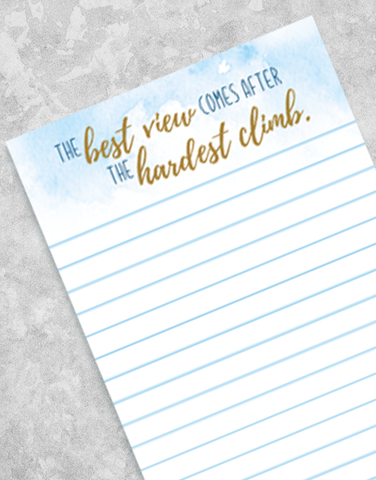 Hardest Climb Shopping List Pads