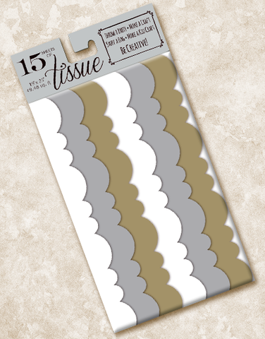 Shiny Shiny Scalloped Tissue Paper