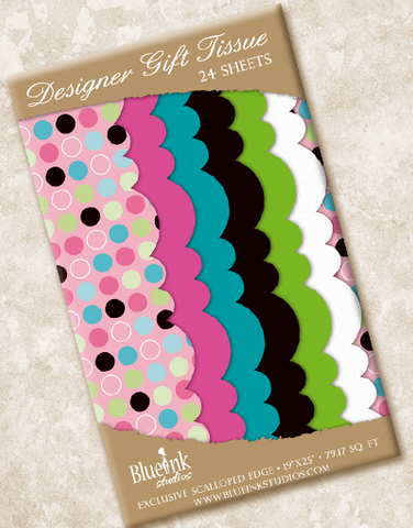 Jewel Dot Scalloped Tissue Paper