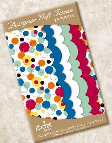 Dancing Dots Scalloped Tissue Paper