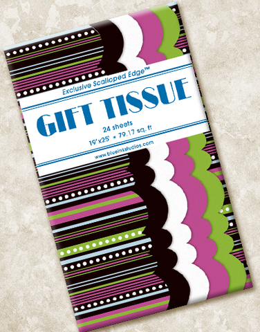 Petal Pusher Stripe Scalloped Tissue Paper