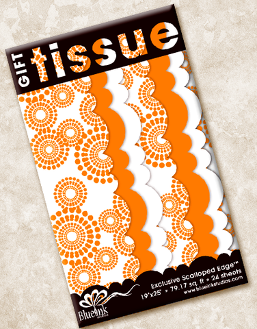 Dot Circles Scalloped Tissue Paper