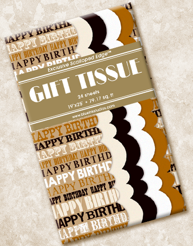 Birthday Font List Scalloped Tissue Paper