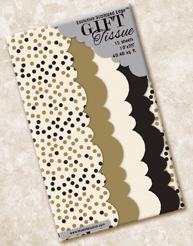 Dot Elegance Scalloped Tissue Paper
