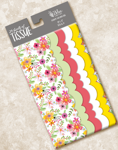 Fiesta Floral Scalloped Tissue Paper