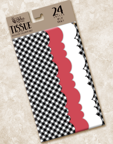 Check Mate Scalloped Tissue Paper