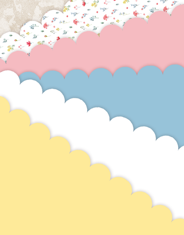 Little Posies Scalloped Tissue Paper