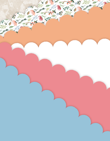 Painted Garden Scalloped Tissue Paper