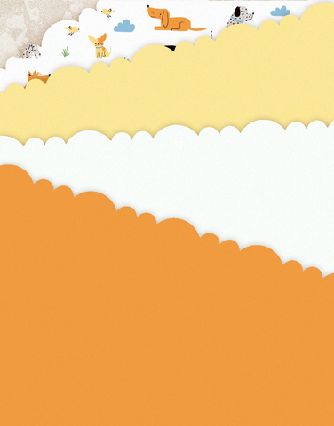 Cute Doggies Scalloped Tissue Paper