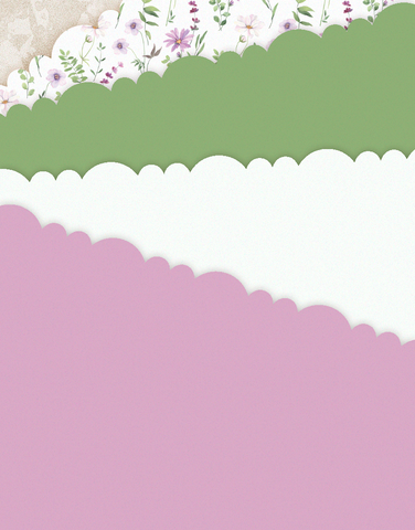 Sweet Wildflowers Scalloped Tissue Paper