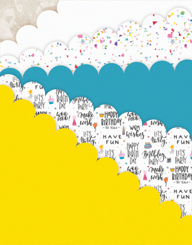 Fun Birthday Wishes Scalloped Tissue Paper