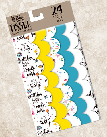 Fun Birthday Wishes Scalloped Tissue Paper