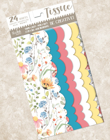 Field of Flowers Scalloped Tissue Paper