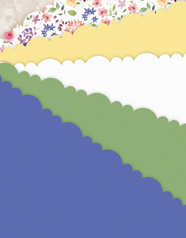 Flower Toss Scalloped Tissue Paper