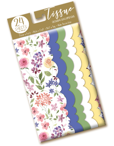 Flower Toss Scalloped Tissue Paper