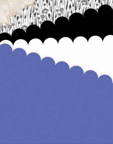 Wildflower Toile Scalloped Tissue Paper