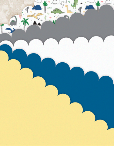 Prehistoric Scalloped Tissue Paper