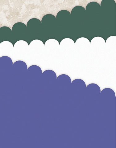 Periwinkle Forest Scalloped Tissue Paper