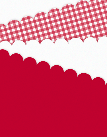 Red Checkers Scalloped Tissue Paper
