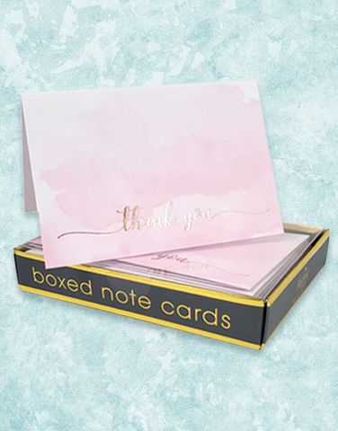 Pink Blush Thanks Note Cards