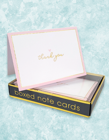 Blushing Heart Thank You Cards