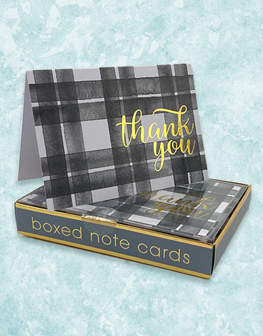 Hopscotch Black Thank You Cards