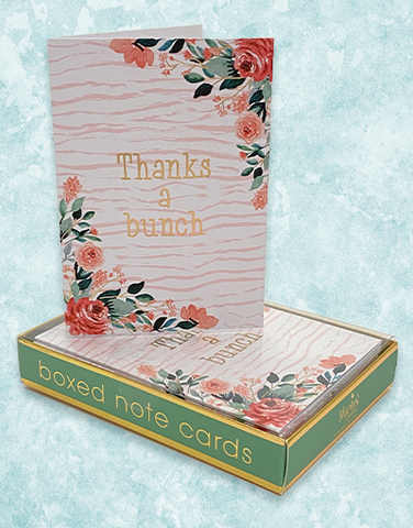 Striped Roses Thank You Cards