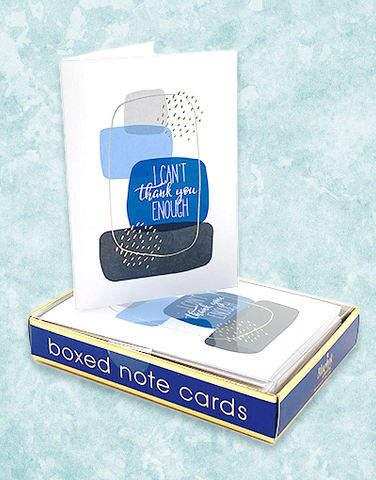 Stacked Blocks Thanks Note Cards