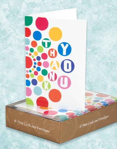 Concentric Circles Thank You Note Cards