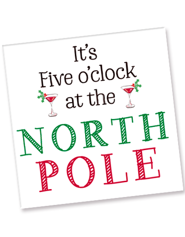 5 O'Clock At The North Pole Beverage Napkins (40 Count)