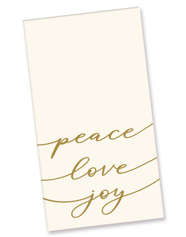 Joy Peace Love Guest Towel Napkins (40 Count)