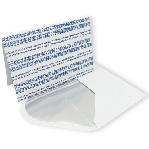 Ticking Stripe Thanks Thank You Note Cards
