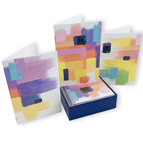 Abstract Composition Thank You Note Card Set