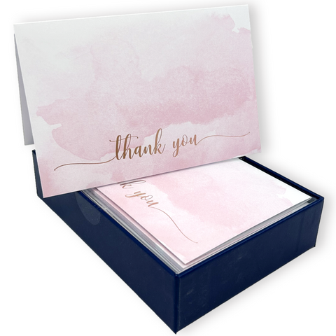 Pink Blush Thank You Note Cards