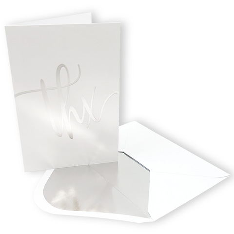Thx Silver Thank You Note Cards