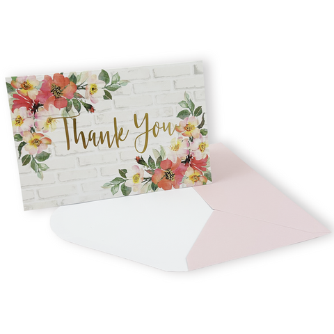 Bricks and Blossoms Thank You Note Cards