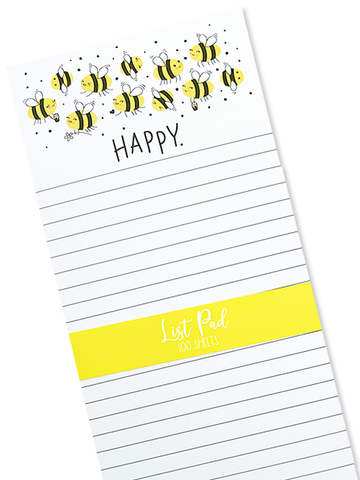 Bee Happy Chunky List Pad