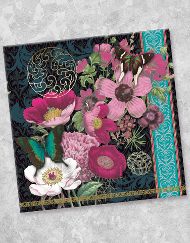 Flowers & Flutters Pink Beverage Napkins (40 Count)