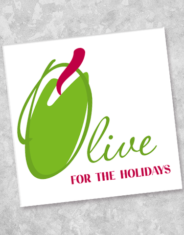 Olive For The Holidays Beverage Napkins (20 Count)