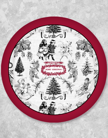 Old Fashioned Christmas Dessert Plates