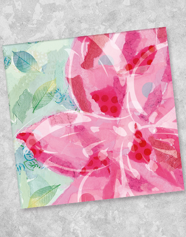 Torn Paper Petals Beverage Napkins (40 Count)